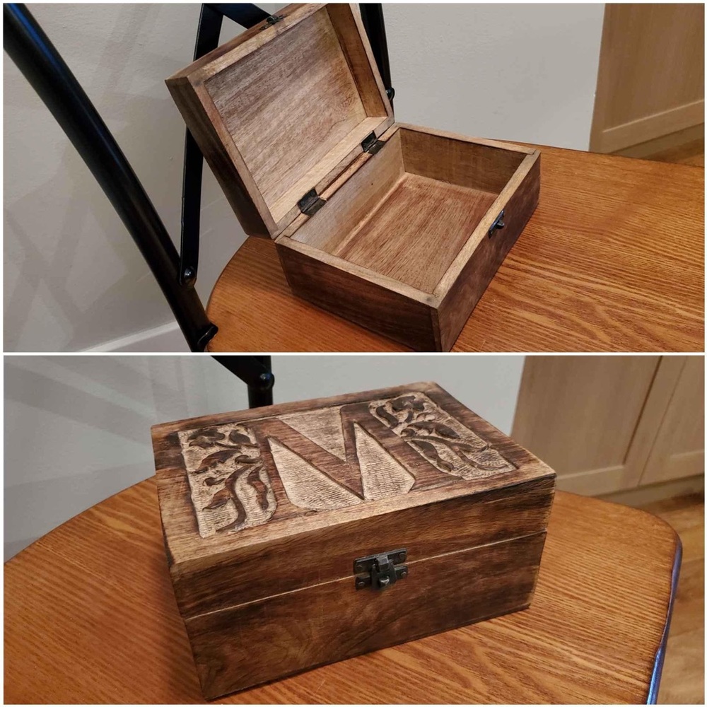 “M” Engraved Wood Box
